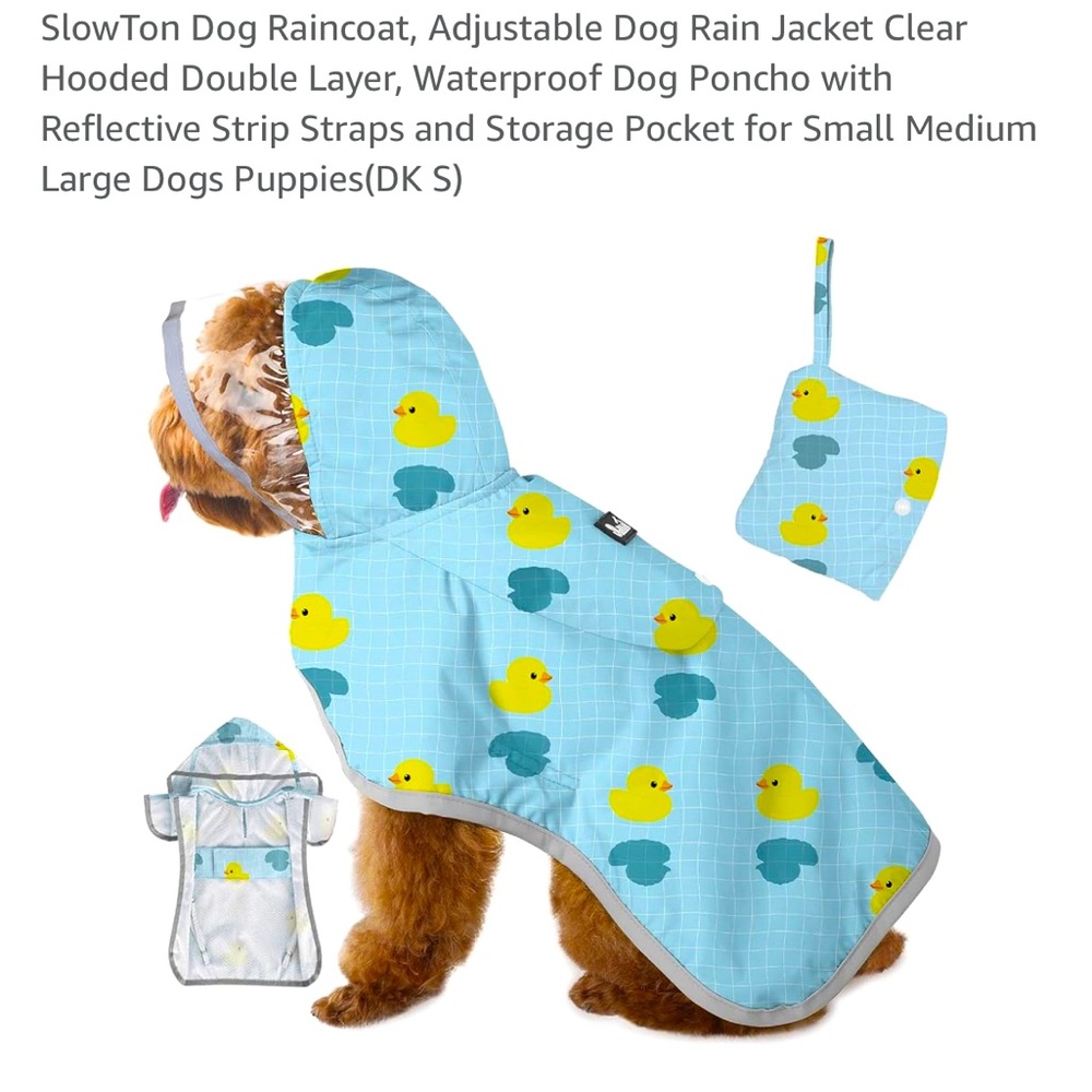 Dog rubber duckies raincoat